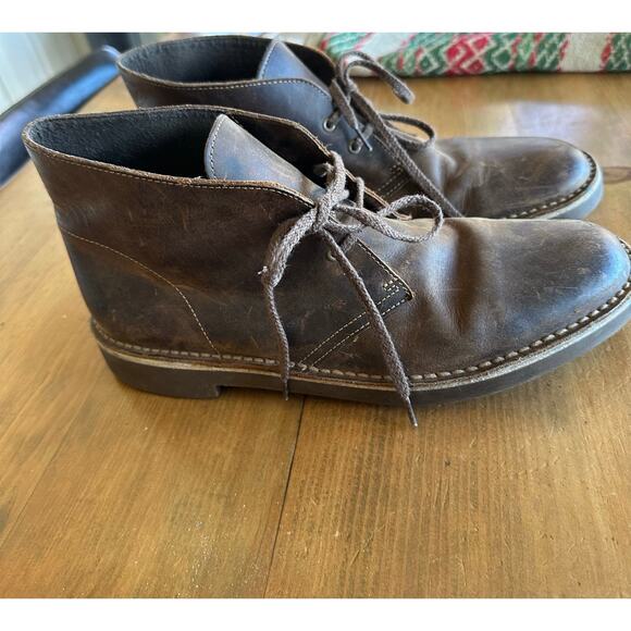 Clarks Bushacre Mens Size 10 Brown Casual Chukka Desert Ankle Boots - Picture 4 of 10